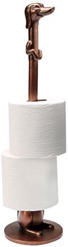 Dachshund Toilet Paper Or Paper Towel Holder - Copper-Look Finish by WHATONEARTH