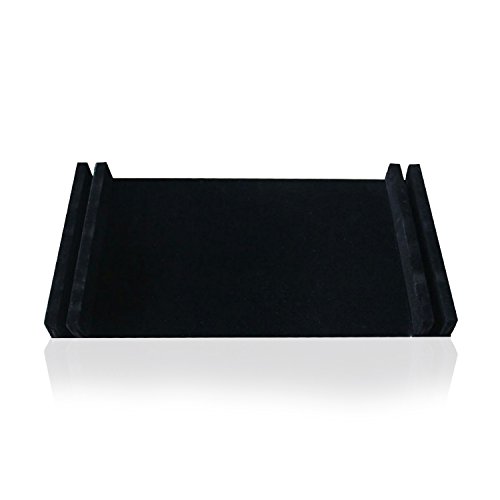 HSM Schmuckständer Schmuckhalter Schmuckaufbewahrung schwarz Armbandständer für Uhren Schmuck und Ohrringe Samt Halter - 4