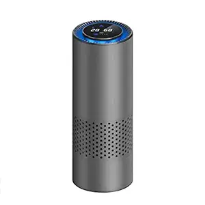 Air Purifier for Car Home or Office Anion USB Ultra Quiet Air Hu difier Haze Formaldehyde Anion Purifier Smoke Odor Eli nator(Dark Gray)-POOWE