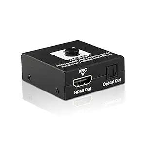 Etzin HDMI to HDMI Optical Toslink RCA Audio Converter ARC Adapter with CEC Support 1080P, 3D
