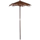 Paris Prix - Parasol en Bois cocotier 150cm Marron