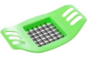KIRALOVE Taglia Patate Fritte plastica Acciaio Colore Random griglia Utensili Cucina Manuale Idea Regalo Originale Snack Patatine taglierina