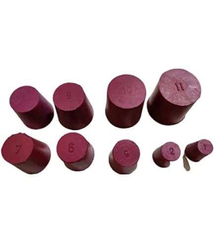 WidgetCo #11 Rubber Stoppers With 1 Hole - Tapered Industrial Grade Plugs For Bottles, Lab Vials