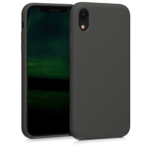 kwmobile TPU Silicone Case Compatible with Apple iPhone XR - Soft Flexible Rubber Protective Cover - Olive Green