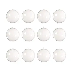 FOMIYES 25pcs 8cm Christmas Hanging Empty Ball Transparent Hollow Fillable Hanging Clear Balls Christmas Tree Hanging Ornaments for Home Office Cafe Shop Christmas Crafts Decoration