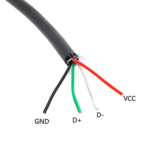 CY 30 cm USB 2.0 Typ A Buchse auf 4 Drähte Offene Kabel für Heimwerker OEM schwarz Farbe - 5