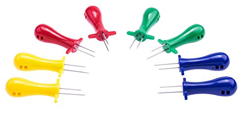 culinario BBQ 8er-Set Maiskolbenhalter mit Edelstahl Doppelspitzen und Kunststoffgriffen, 7,8 cm Länge - 4