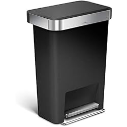 Simple Human CW1385CB 45L Liner Pocket Bin, Plastique, Noir, 32 x 47 x 63,5 cm