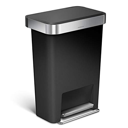 Simple Human CW1385CB 45L Liner Pocket Bin, Plastique, Noir, 32 x 47 x 63,5 cm