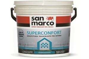 EFFEDIELLE San Marco SUPERCONFORT Pittura per interni anticondensa termoisolante traspirante antimuffa, colore: Bianco puro, size: 1 lt