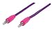Produktbild MANHATTAN Audiokabel Stoff 3,5mm Klinke 1,8m pink lila