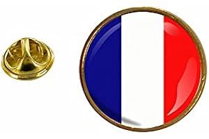 Akachafactory - Spilla in pino, motivo: bandiera francese francese francese