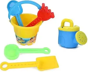 Garden / Beach Toys 6 Pcs Set For Kids, Comfort Material Sandpit Bucket,Animal, Beach Shovel Spade Tool Kit, Beach Art Learning Toys, Also Use In Bath Tub Toys Indoor Outdoor Kids Pretend Play Set Sand Gardening Toys For Toddlers,Best Birthday Gift , Summer Gift (Random Color)