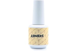 ADHERE Smalto Base Ultra Forte, 15ml Base Gel a Lunga Durata per Nail Charms e Unghie a Pressione, Fondotinta Trasparente Gel UV a Lampada LED Soak Off per Manicure Salon & DIY Nail Art Design