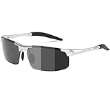【Calidad Sobresaliente】: Nuestras gafas de sol polarizadas están hechas de aleación de aluminio y magnesio, que es mucho más resistente que otros productos de marca y sigue siendo liviana. El marco es anodizado procesado, antioxidante, antigrasa y fácil de limpiar.