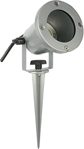 Tele-Sound Gartenstrahler mit Erdspieß IP68 inklusive Power-LED-Leuchtmittel GU10, silber, 46-2941901