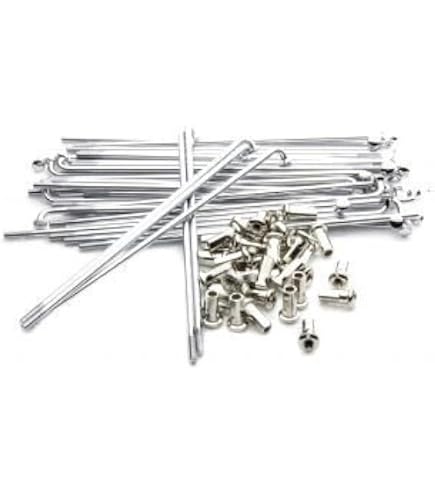 Set Raggi E Capezzoli Per Simson S51/S50/Schwalbe - Acciaio Inox 143,5 Mm Per Ruota 16''