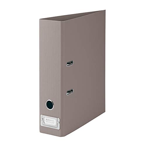 Rössler Papier 1317452498 S.O.H.O. - Archivador con ventana (A4, anchura de 8 cm), color gris