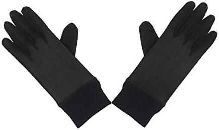 Womens SILK Thermal Liner Inner Gloves Black For Skiing, Motorbiking, Cycling