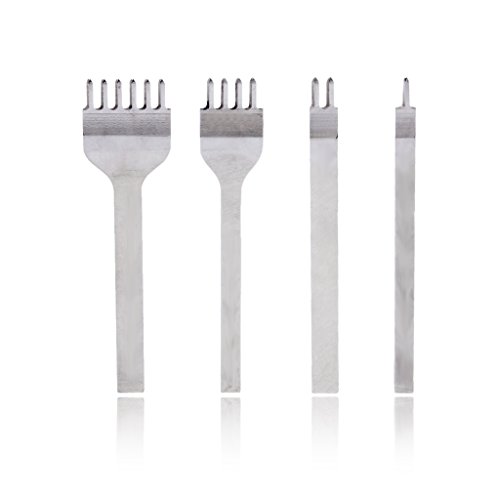 Set 4 Stk. Lederverarbeitung DIY Leder Handwerk Werkzeuge Loch Stanzen Nähte Punch Werkzeug Set Stift 4mm - 7