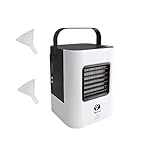 Bloodfin Aire Acondicionado Portátil, Climatizador Evaporativo, 3 en 1 Mini Ventilador de Escritorio Humidificador Purificador de Aire Personal con 3 Velocidades y 7 Colores LED Luz HogarOficina USB Aires Acondicionados, Portatil Aires Acondicionados Móviles Enfriador de Aire Espacio Personal Humidificador Purificador Ventilador para Dormir Trabajar Descansar en Casa/Oficina/Salair Air Mini Cooler Aire Acondicionado Portátil Climatizador Evaporativo Frio Ventilador Humidificador Purificador d