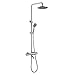 Produktbild KINSE® Design Überkopf-Brauseset rain Duschsystem Duschstange mit Brausethermostat Regendusche Duschset inkl. Handbrause und Regenbrause