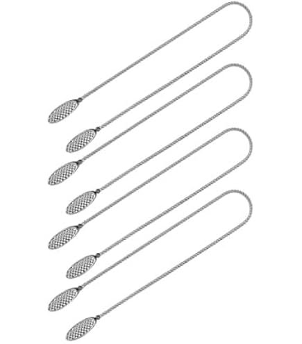 4 Pinces à Serviette De Table En Acier Inoxydable - Chaîne 50 Cm Avec Clips, Pour Enfants, Adultes, Personnes âgées