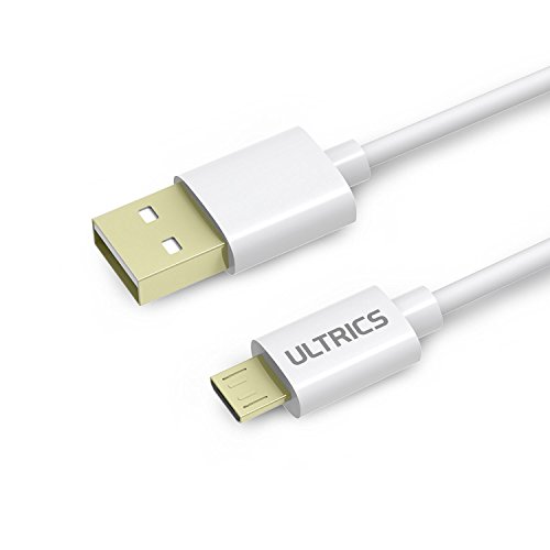 ULTRICSÂ® Cavo Micro USB, QualitÃ  Premium A Maschio USB 2.0 a Micro B Connettore Carica Rapida Caricabatterie Cavetto, Placcato Oro Corto Power Bank Charger Samsung Android Caricatore - 30cm