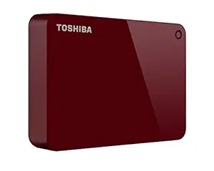 Toshiba Canvio Advance 4TB Portable External Hard Drive USB 3.0, Red (HDTC940AR3CA)