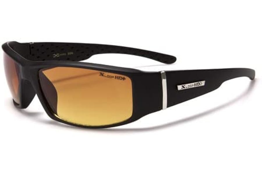 X-Loop High Definition Sunglasses - Driving/Running/Ski/Sports - Textured Fit Unisex Wrap Style (UV400)