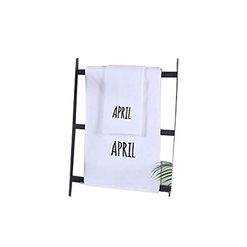 Preisvergleich Produktbild SNOLEK Cotton Monatspaar Handtuch Bad weiß April Badetuch 70x140cm