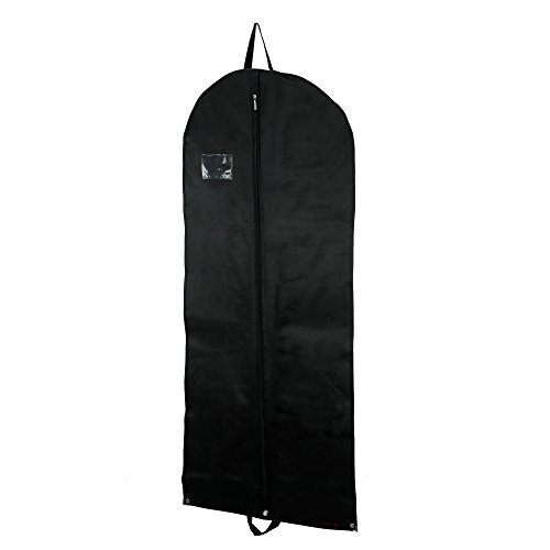 Atmungsaktiver Reise Kleidersack mit Tragegriffen und Druckknopfverschlüssen – schwarz – 137 cm – Hangerworld - 2
