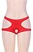 Produktbild Neue Damen Rot Schritt offen Höschen Slip Boy Shorts Unterwäsche Dessous Hochzeit Größe M UK 10–12