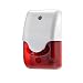 Produktbild Wireless Power Sirene PE-512R mit 115 db Power Alarm ersetzt Ihre alte Sirene Zubehör für Alarmanlage PG100 PG500 PD906 und alle Anderen 433 MHz Anlagen Siren Blitz Alarm Sicherheit