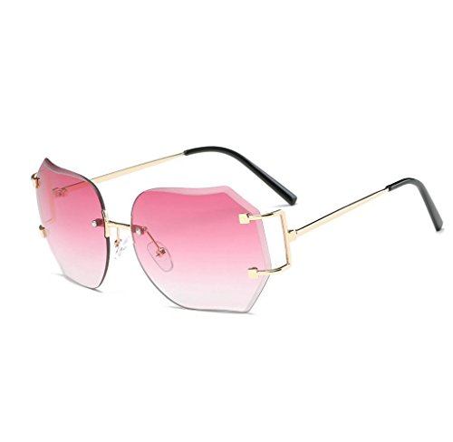 Preisvergleich Produktbild Amcool Unisex Sommer Mode Platz Farbverlauf Brille Flieger Spiegel Reise Sonnenbrille (Lila)