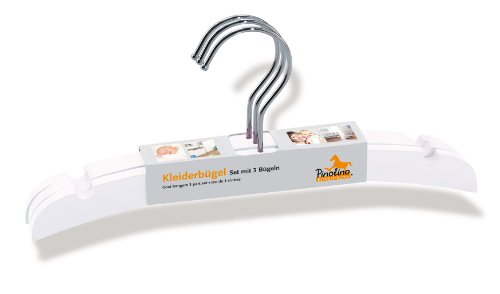 set of coat hangers, 3-part, white