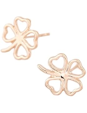 Ohrstecker mit Kleeblatt Kleeblattohrring in Gold oder Silber-Optik von DesiDo