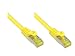 Produktbild Good Connections RJ45 Ethernet LAN Patchkabel mit Cat. 7 Rohkabel und Rastnasenschutz RNS, S/FTP, PiMF, halogenfrei, 500MHz, OFC, 10-Gigabit-fähig (10/100/1000/10000-Base-T Ethernet Netzwerke) - z.B. für Patchpanel, Switch, Router, Modem - gelb, 40 m