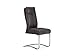 Produktbild massivum gepolsterter Schwing-Stuhl Bayon 47x106x53 cm mit grauen Stoff in Wildleder-Optik und Edelstahl-Gestell, Griff an der Rückenlehne für Esszimmer und Küche