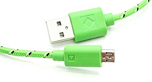 Hosaire Datenkabel Android USB Cable Mehrfarben Nylon Phone USB Kabel für Samsung, HTC, Sony Usw,1m,Grun - 6