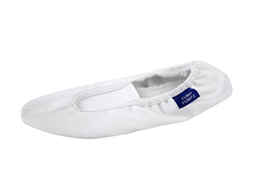 SOFT ESSENTIALS #8 schwarz/weiß - Gymnastikschuhe aus Leder -YUMP YUMPZ- Turnschläppchen / Saalturnschuhe / Ballettschuhe / Flats – in verschiedenen Größen.