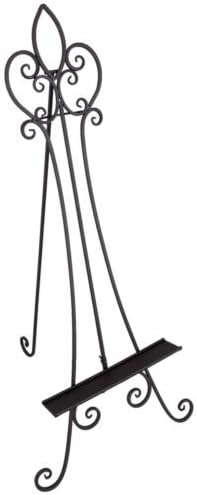 Tall Vintage Style Iron Easel Display Stand Wedding Menu Holder Brown