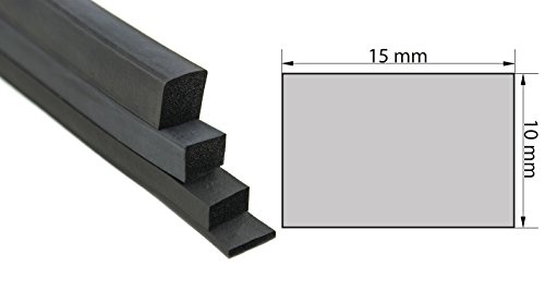 Preisvergleich Produktbild VKP10x15 Moosgummi EPDM - Vierkantprofil 10x15 mm