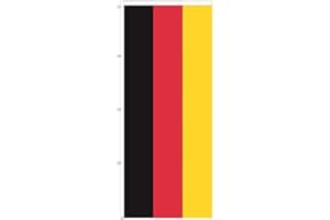 BGFINT Deutschland Flagge Fahne 120 x 300 cm Nationalflagge Nationalfahne Stoff 110g / qm