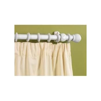 Supadec White Finish Wooden Curtain Pole 2 4m Amazon Co Uk