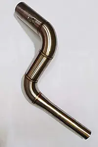 meenu arts Stainless Steel Exhaust Middle Muffler Bend Pipe for Bajaj Pulsar RS200cc, Bend Pipe T-3 (Pack of 1)