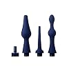 CleanStream 3-piece silicone enema attachments in blue