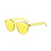 Produktbild Brillenmode Candy Farbe Sonnenbrillen für Herren und Damen Rosennie Fashion Cat Eye Shades Sonnenbrille Integrierte UV Candy Coloured Gläser Randlose Kunststoff Glas Einteilige Linse (Gelb)