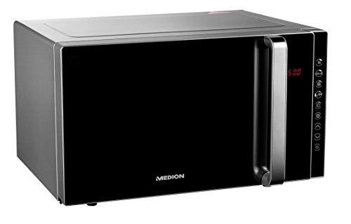 MEDION MD 17495 3-in-1 Mikrowelle, mit Grill und Heißluft Funktion, 800 Watt Mikrowellenleistung, 1200 Watt Obergrillleistung, 23 Liter, silber - 2