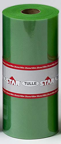 STAR NEW FLOWER Bobina Tul, Color Verde Oscuro, 25 cm X 100 m, 1573-p